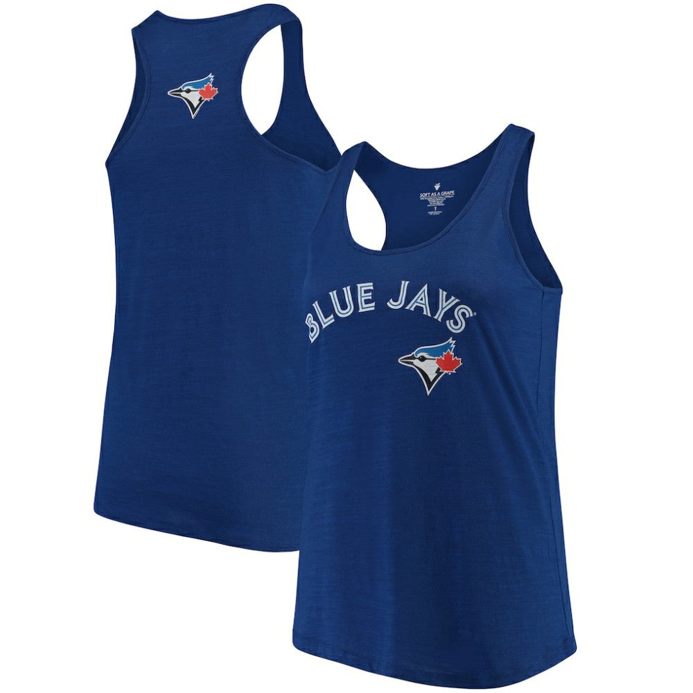 Toronto Blue Jays Soft as a Grape Women's Plus Size Swing for the Fences Racerback Tank Top - MLB Tanks