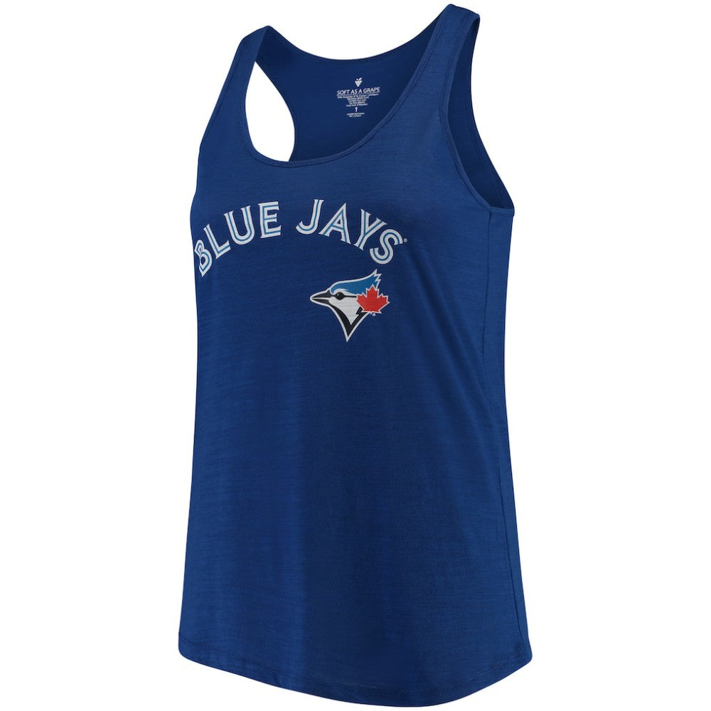 Toronto Blue Jays Soft as a Grape Women's Plus Size Swing for the Fences Racerback Tank Top - MLB Tanks
