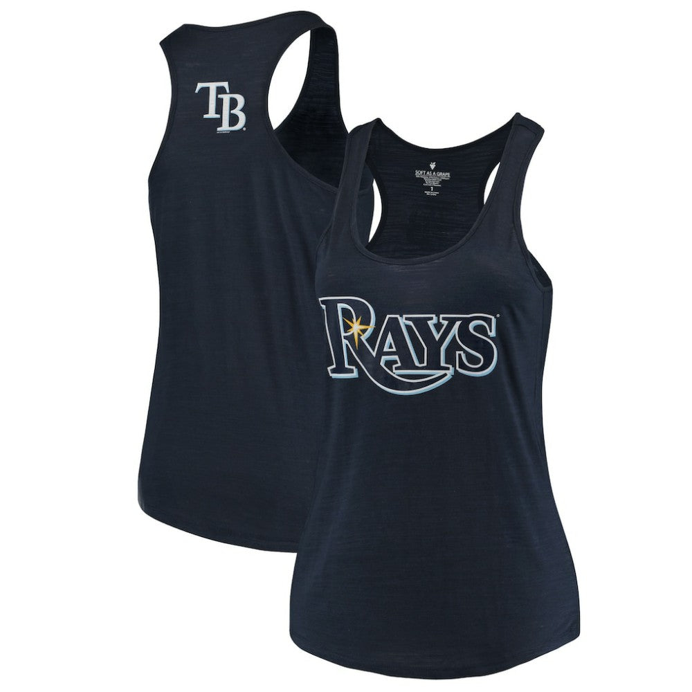 Tampa Bay Rays Soft as a Grape Women's Plus Size Swing for the Fences Racerback Tank Top - MLB Tanks