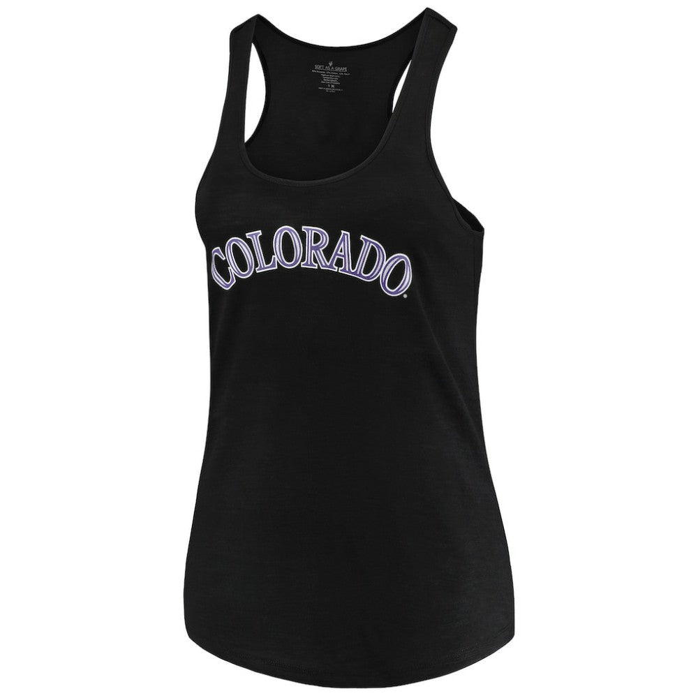 Colorado Rockies Soft as a Grape Women's Plus Size Swing for the Fences Racerback Tank Top - MLB Tanks