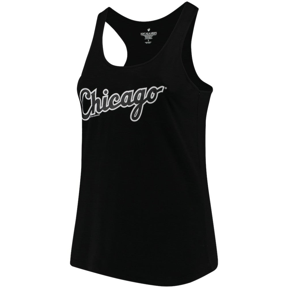 Chicago White Sox Soft as a Grape Women's Plus Size Swing for the Fences Racerback Tank Top - MLB Tanks
