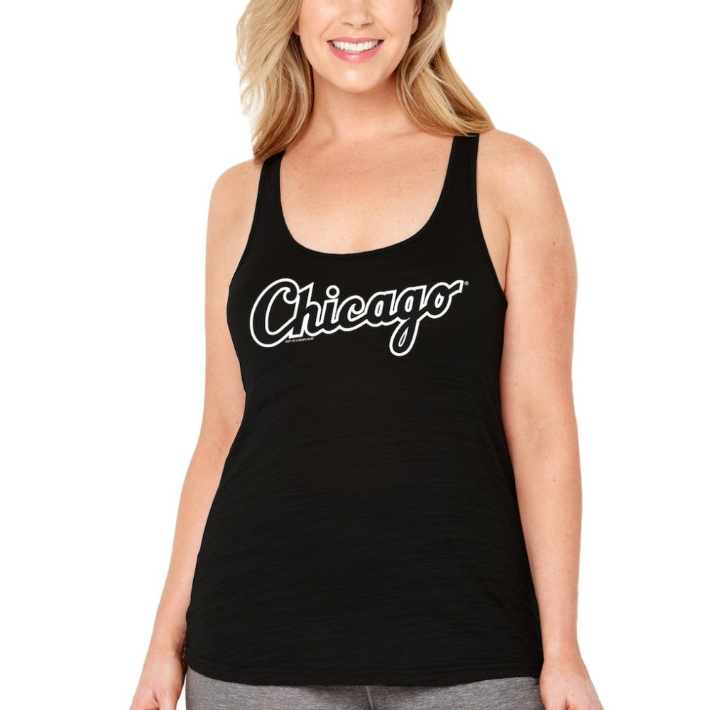 Chicago White Sox Soft as a Grape Women's Plus Size Swing for the Fences Racerback Tank Top - MLB Tanks