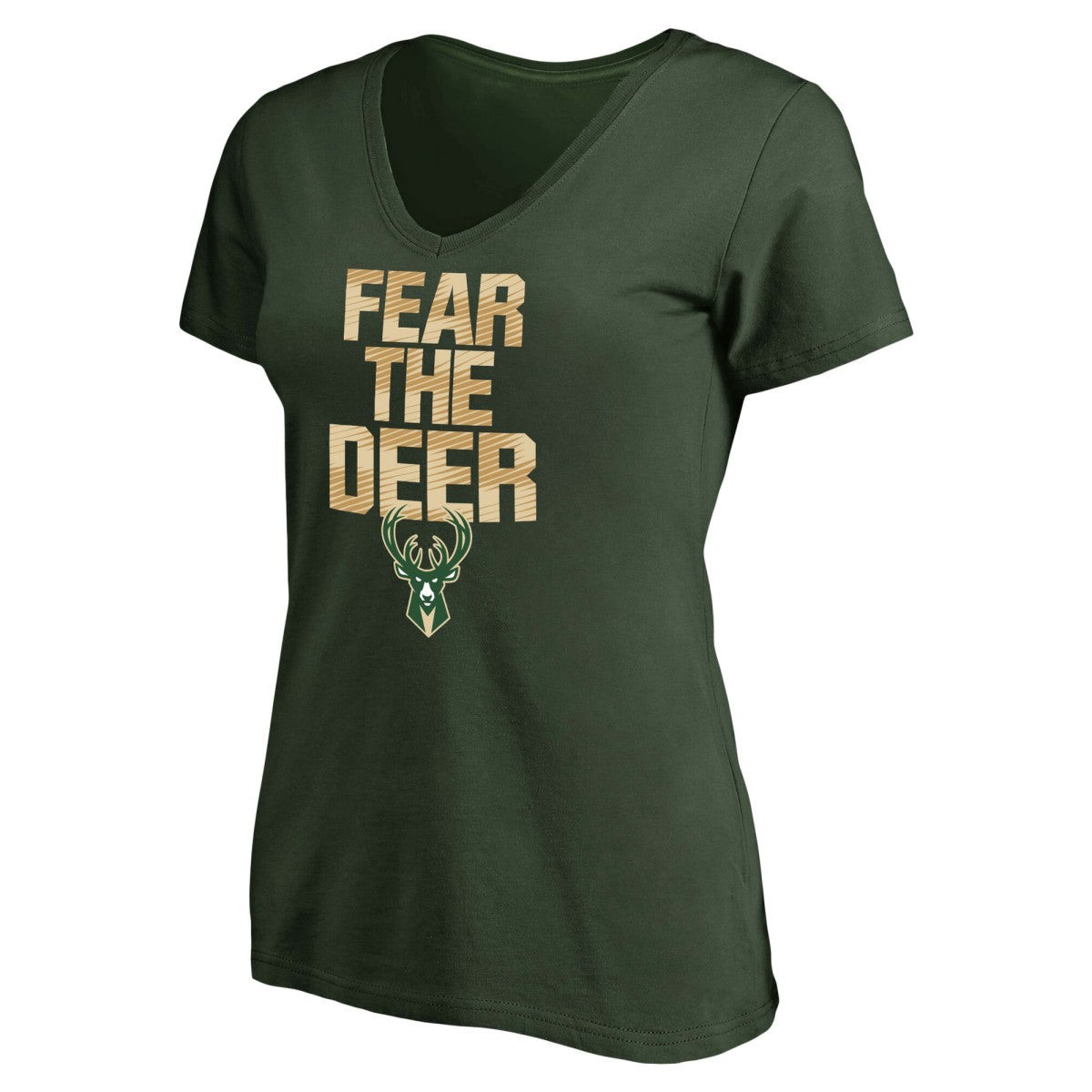 Green Milwaukee Bucks Women's Mantra V-Neck T-Shirt | NBA