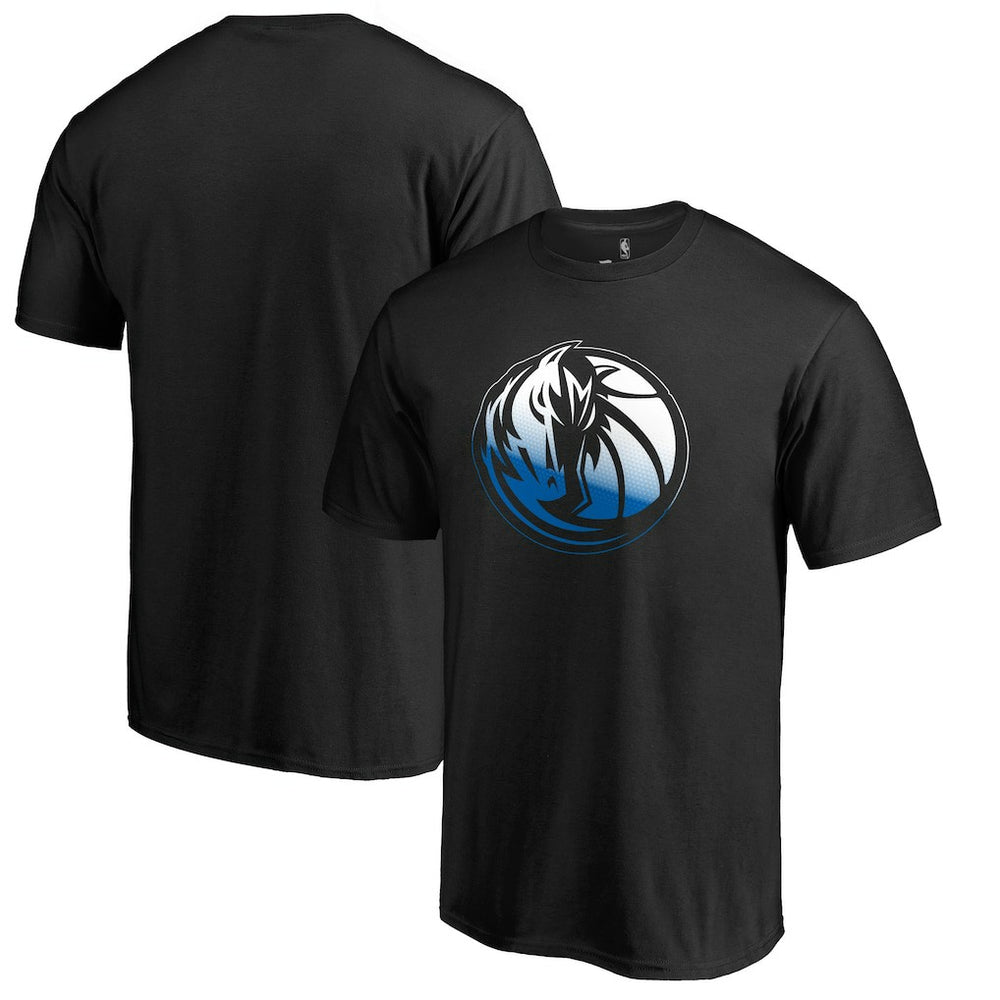 Black Dallas Mavericks Gradient Logo T-Shirt sale | NBA