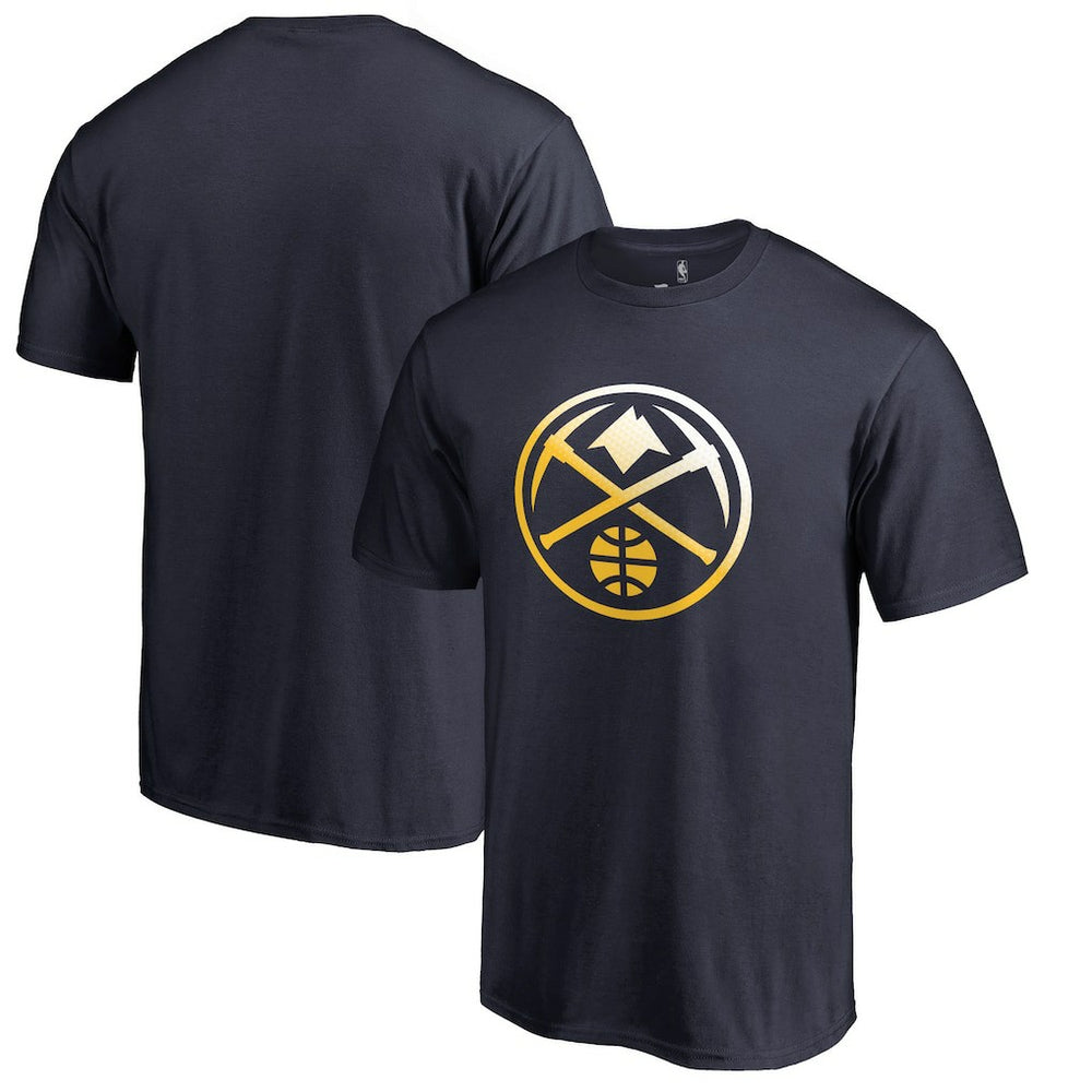 Navy Denver Nuggets Gradient Logo T-Shirt sale | NBA