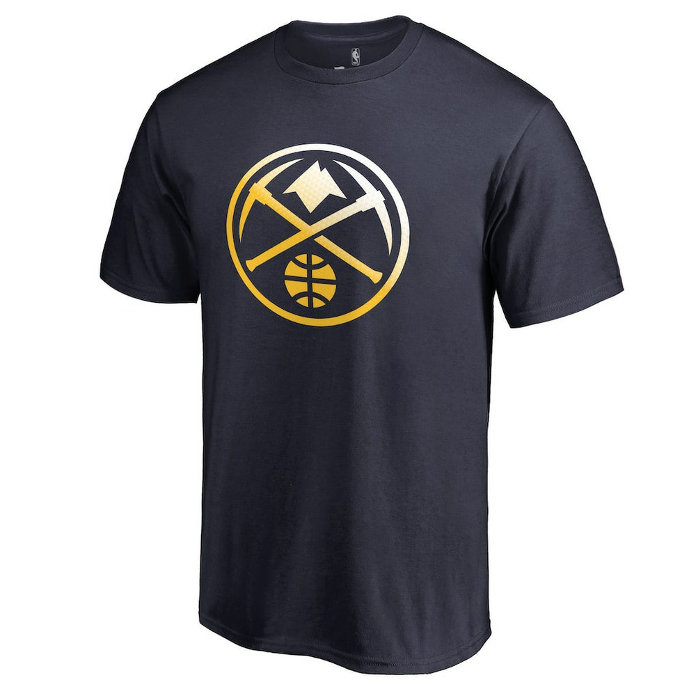 Navy Denver Nuggets Gradient Logo T-Shirt sale | NBA