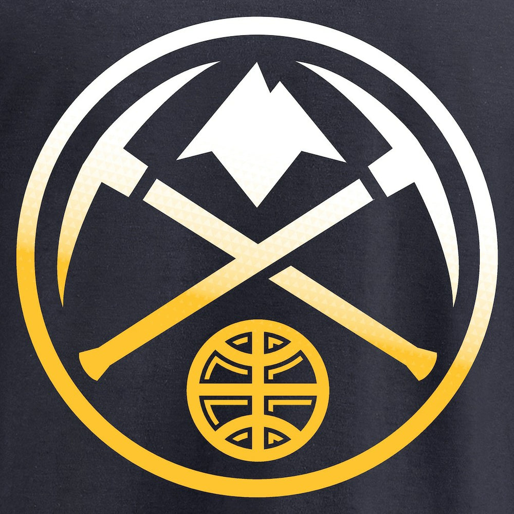 Navy Denver Nuggets Gradient Logo T-Shirt sale | NBA
