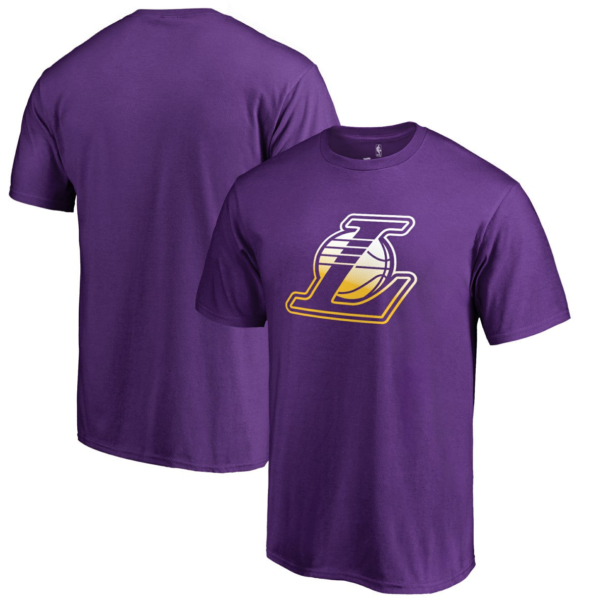 Purple Los Angeles Lakers Gradient Logo T-Shirt | NBA