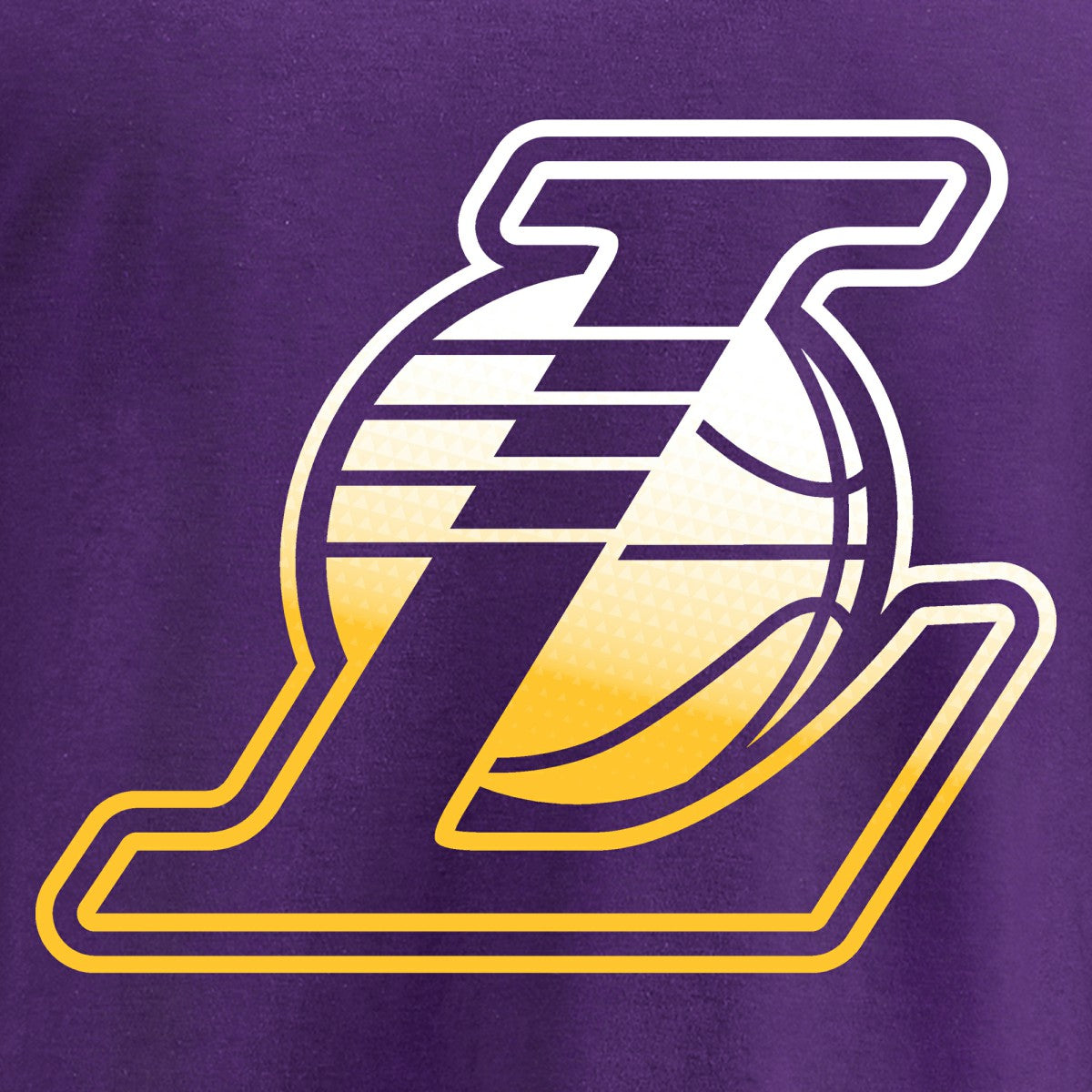 Purple Los Angeles Lakers Gradient Logo T-Shirt | NBA