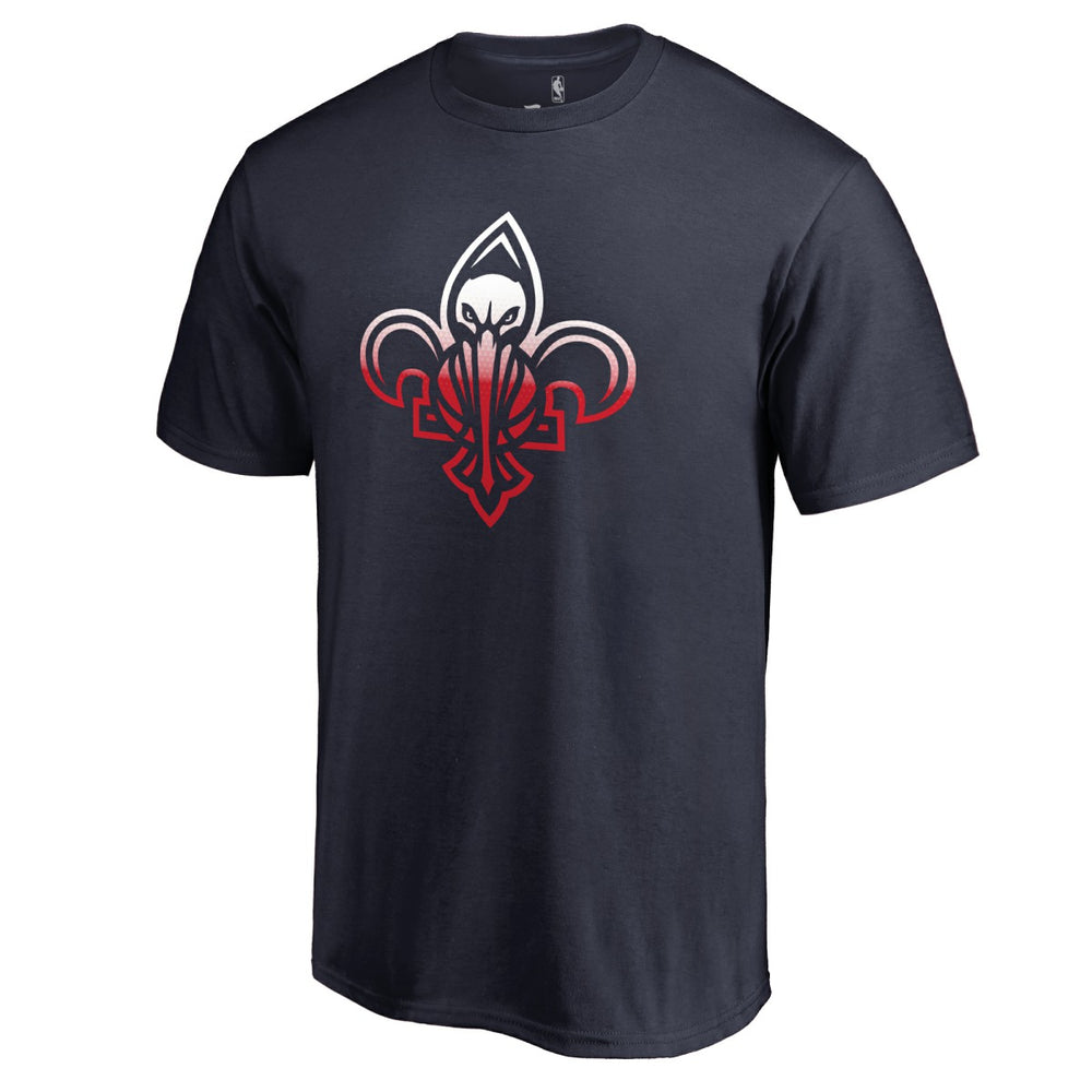 Navy New Orleans Pelicans Gradient Logo T-Shirt | NBA