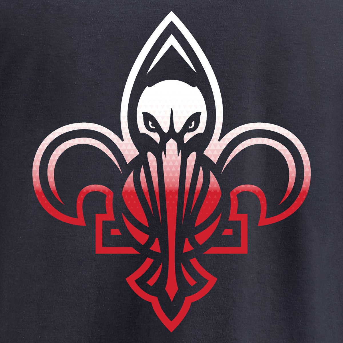Navy New Orleans Pelicans Gradient Logo T-Shirt | NBA