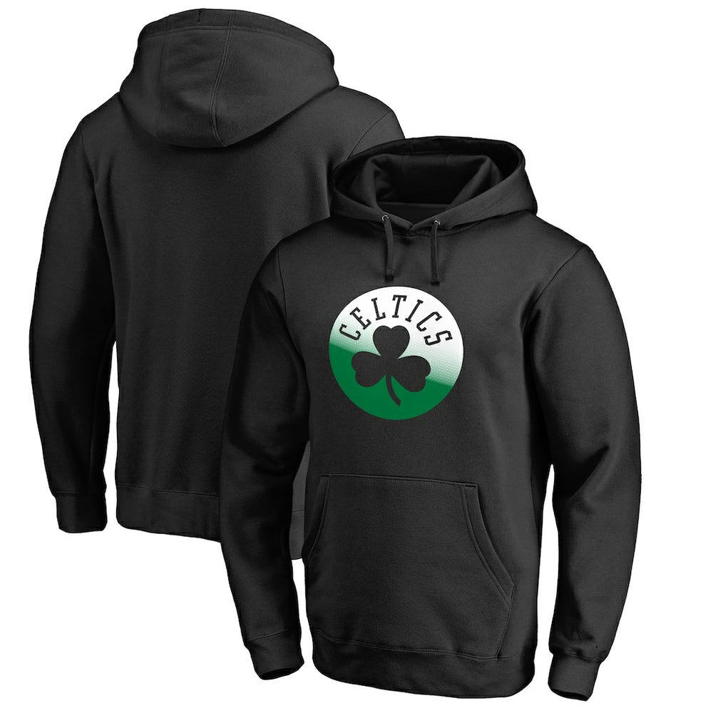 Black Boston Celtics Gradient Logo Pullover Hoodie | NBA