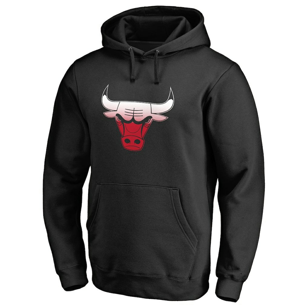 Black Chicago Bulls Gradient Logo Pullover Hoodie | NBA
