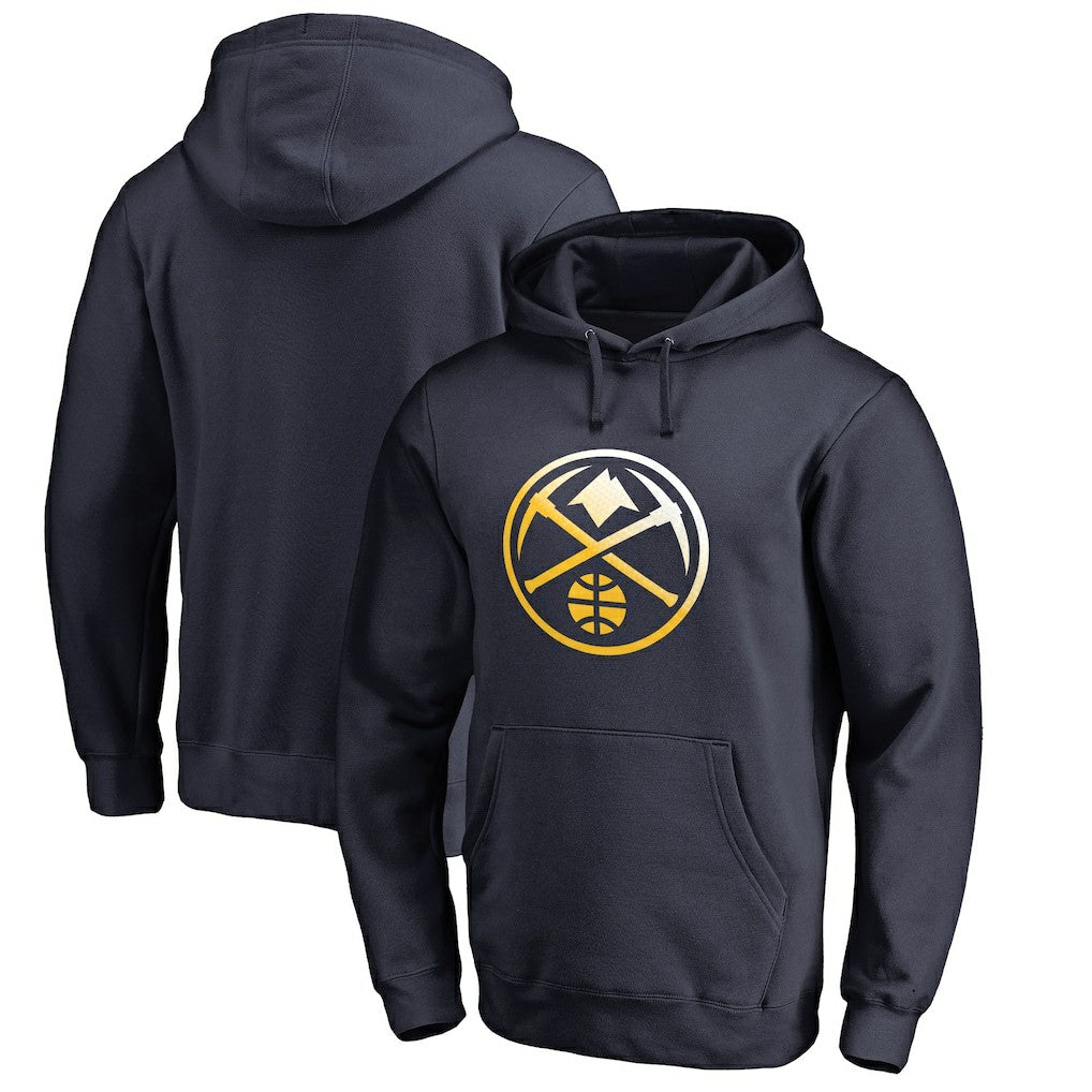 Navy Denver Nuggets Gradient Logo Pullover Hoodie sale | NBA
