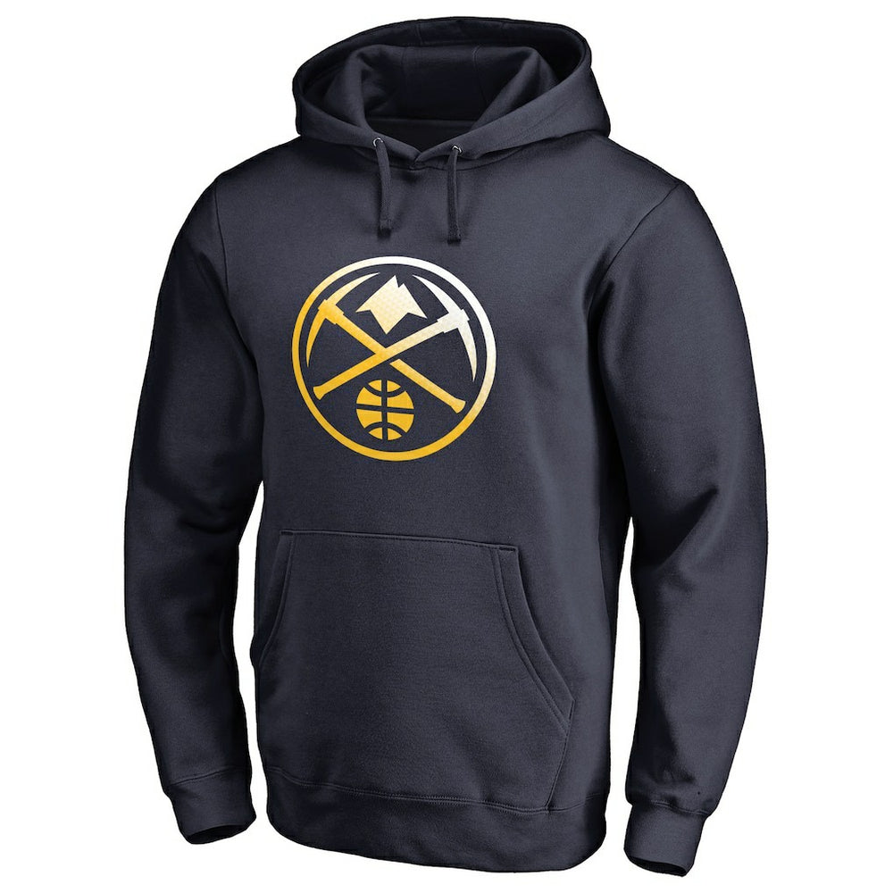 Navy Denver Nuggets Gradient Logo Pullover Hoodie sale | NBA