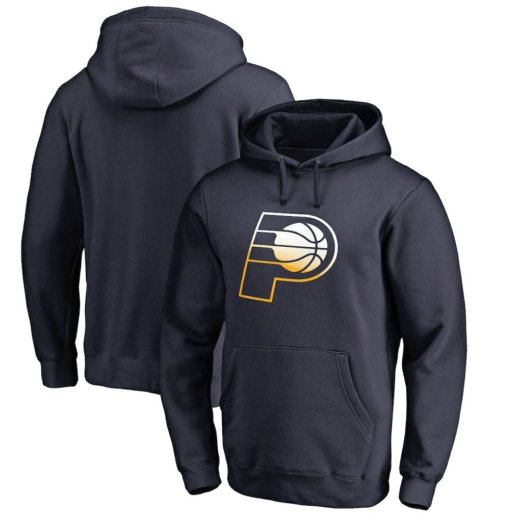 Navy Indiana Pacers Gradient Logo Pullover Hoodie | NBA