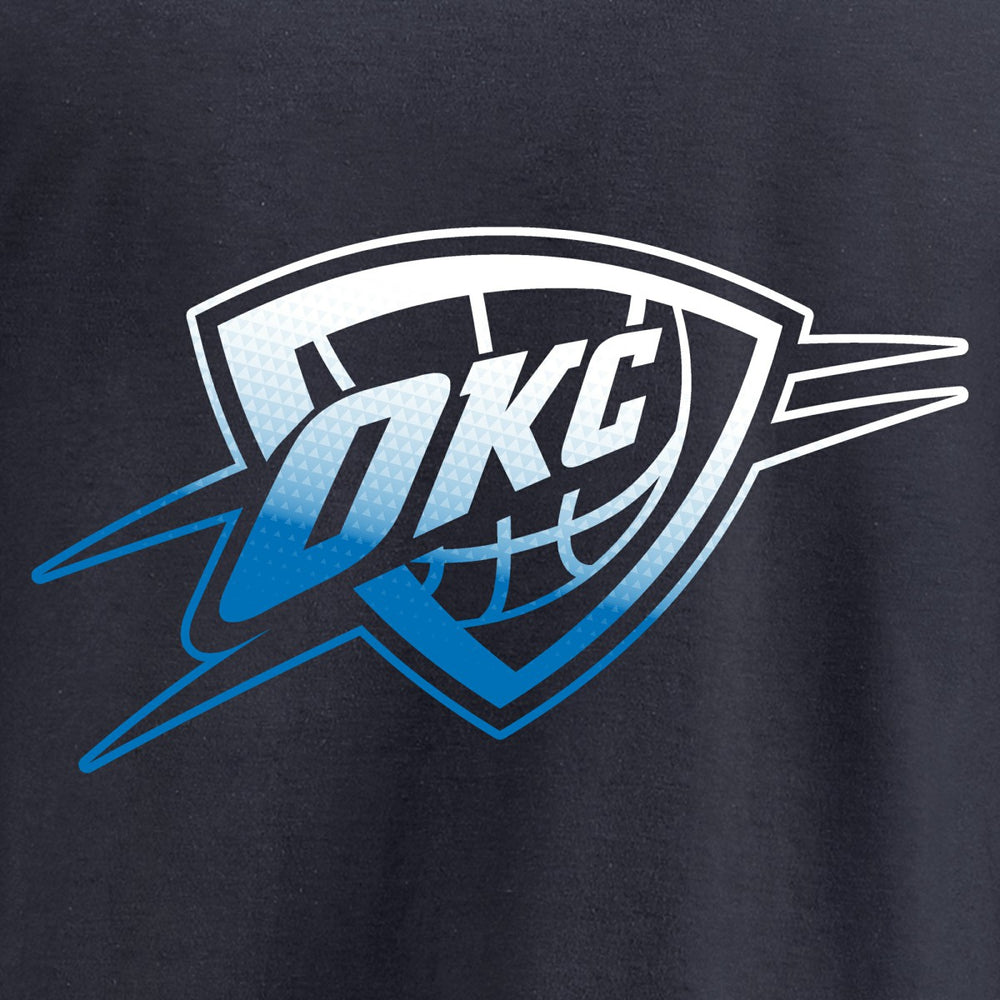 Navy Oklahoma City Thunder Gradient Logo Pullover Hoodie | NBA