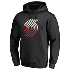 Black Portland Trail Blazers Gradient Logo Pullover Hoodie | NBA