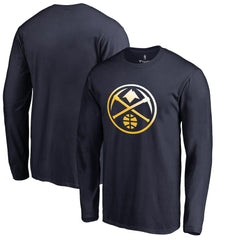 Navy Denver Nuggets Gradient Logo Long Sleeve T-Shirt sale | NBA