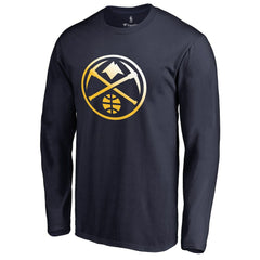 Navy Denver Nuggets Gradient Logo Long Sleeve T-Shirt sale | NBA