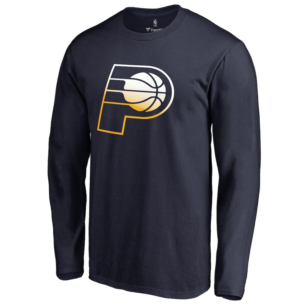 Navy Indiana Pacers Gradient Logo Long Sleeve T-Shirt | NBA
