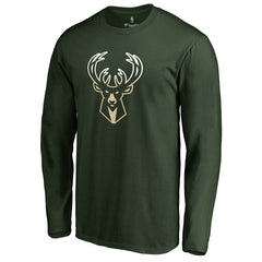 Green Milwaukee Bucks Gradient Logo Long Sleeve T-Shirt | NBA