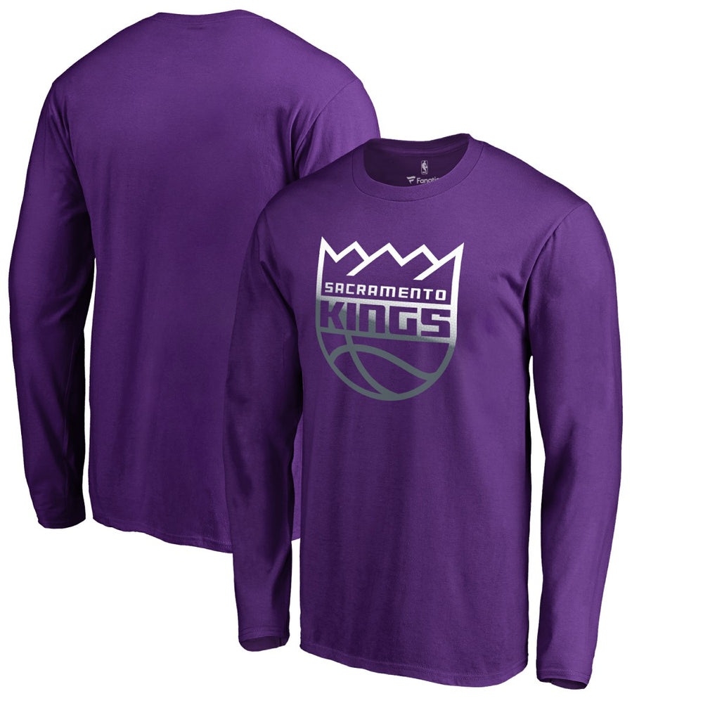 Purple Sacramento Kings Gradient Logo Long Sleeve T-Shirt | NBA