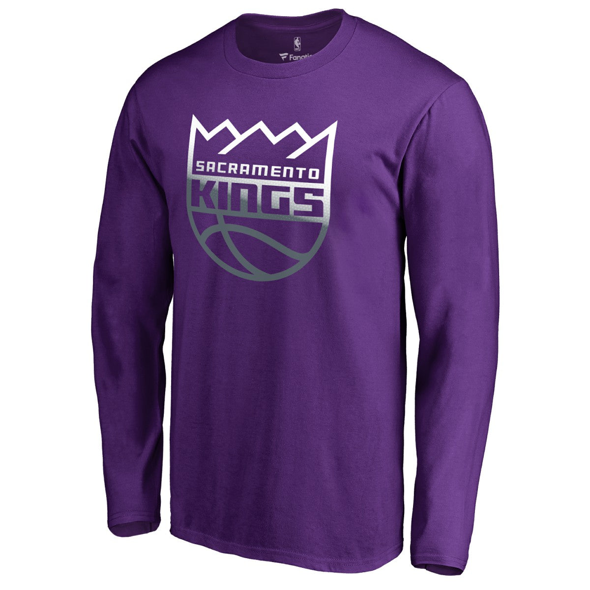 Purple Sacramento Kings Gradient Logo Long Sleeve T-Shirt | NBA