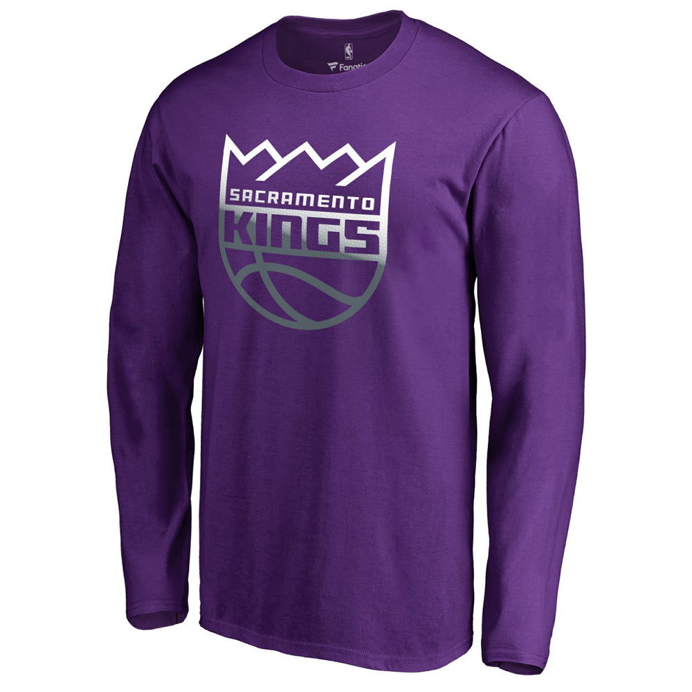 Purple Sacramento Kings Gradient Logo Long Sleeve T-Shirt | NBA