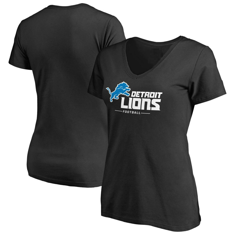 Detroit Lions Women's Team Lockup V-Neck T-Shirt | NFL Online
