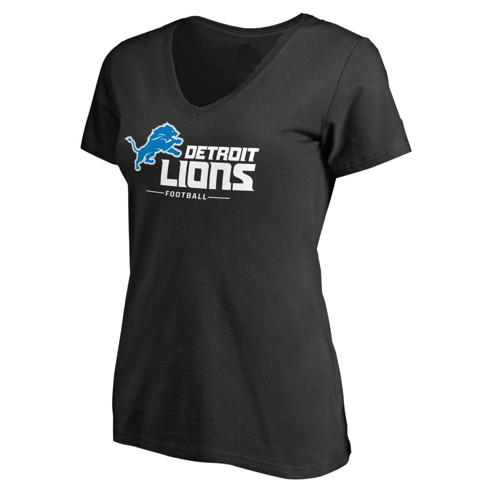 Detroit Lions Women's Team Lockup V-Neck T-Shirt | NFL Online
