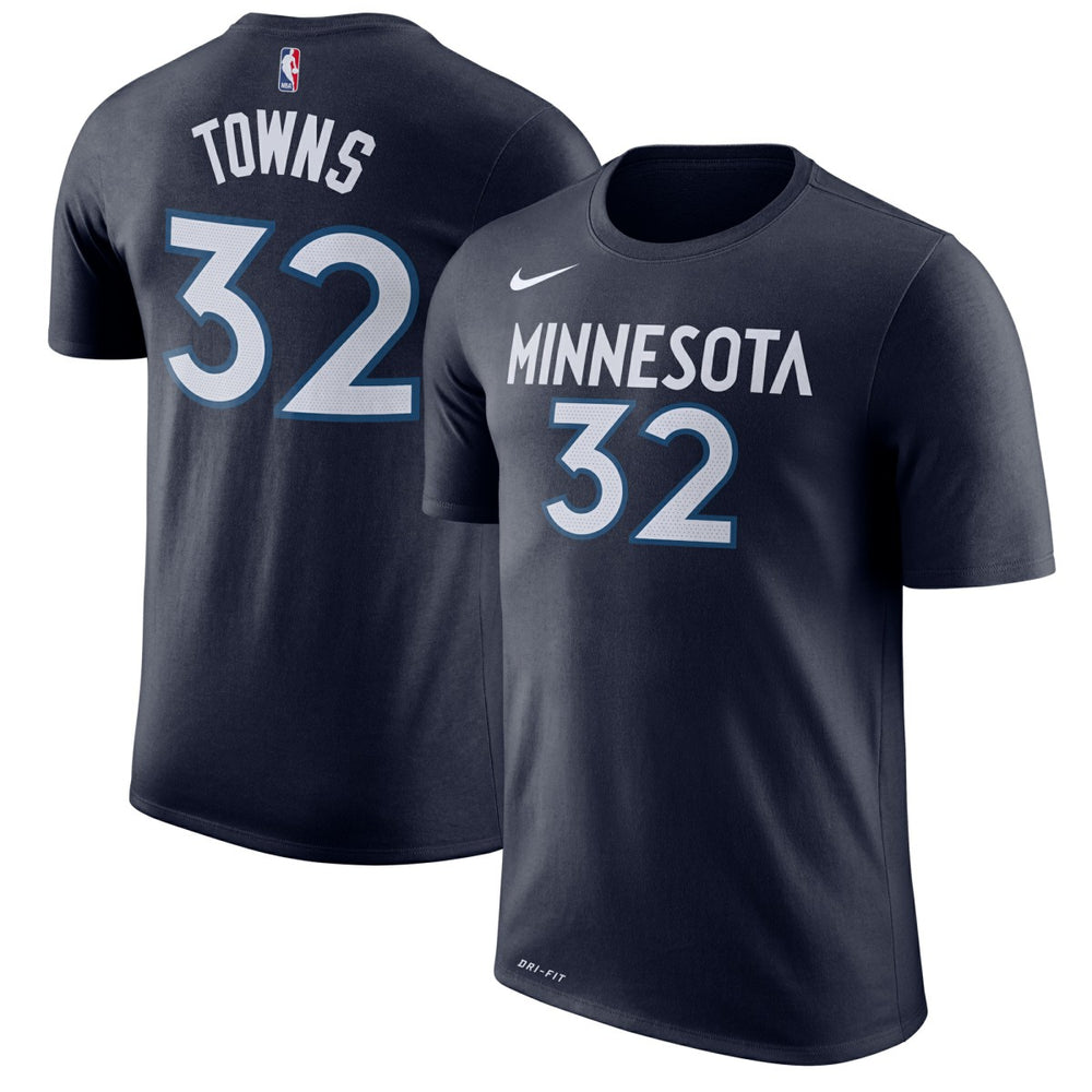 Blue Karl-Anthony Towns Minnesota Timberwolves Name & Number Performance T-Shirt | NBA