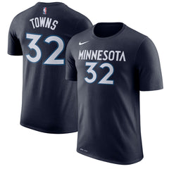 Blue Karl-Anthony Towns Minnesota Timberwolves Name & Number Performance T-Shirt | NBA