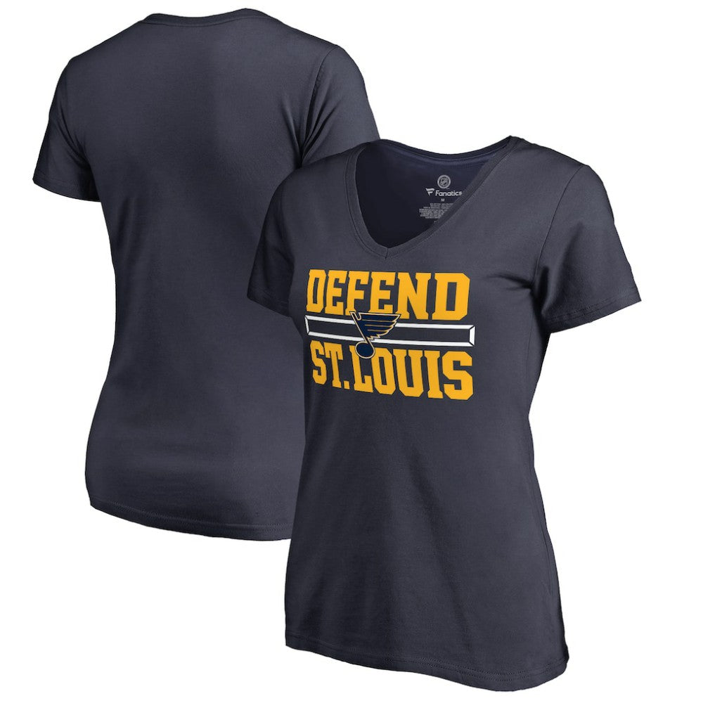 St. Louis Blues Women's Hometown Collection Defend V-Neck T-Shirt -  NHL T-shirts