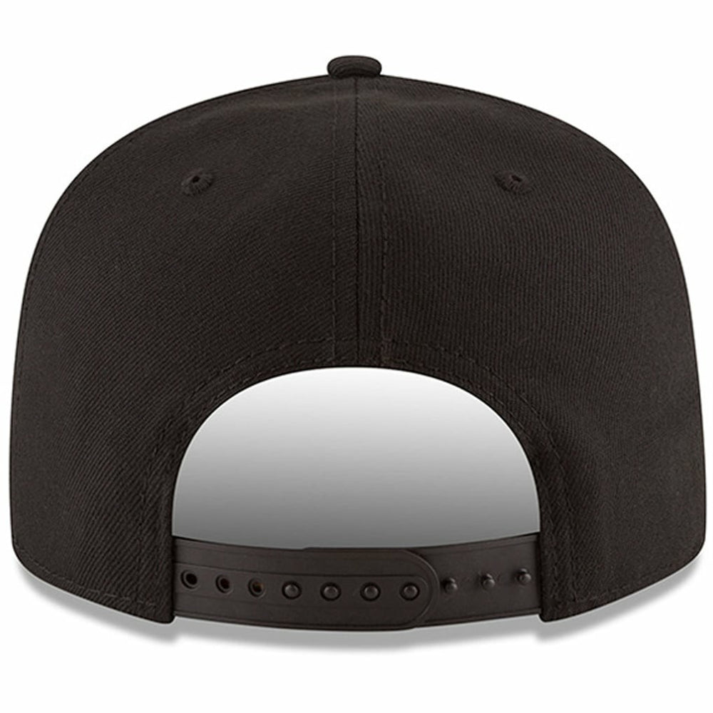 Black Atlanta Hawks Black & White Logo 9FIFTY Adjustable Snapback Hat | NBA