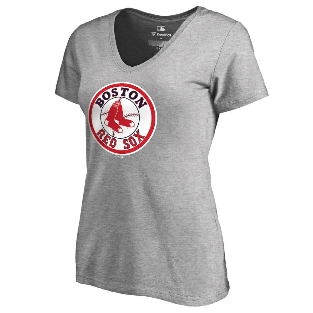 Boston Red Sox Women's Cooperstown Collection Forbes V-Neck T-Shirt - MLB T-shirts