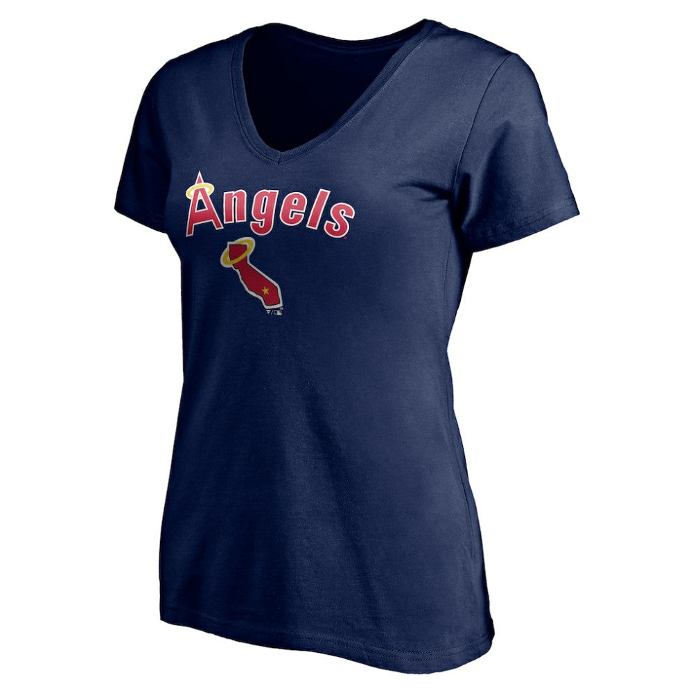 Los Angeles Angels Women's Core Wahconah V-Neck T-Shirt - MLB T-shirts