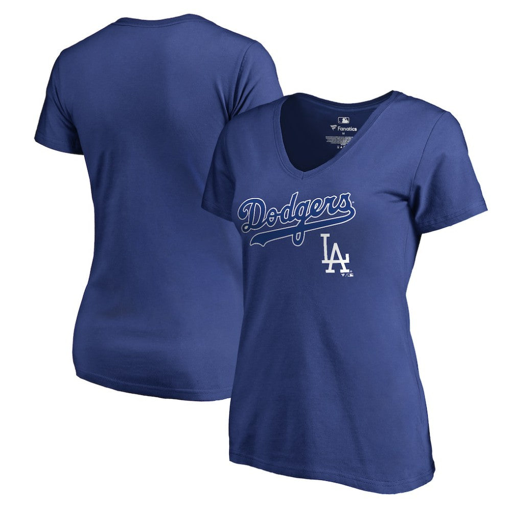 Los Angeles Dodgers Women's Core Wahconah V-Neck T-Shirt - MLB T-shirts