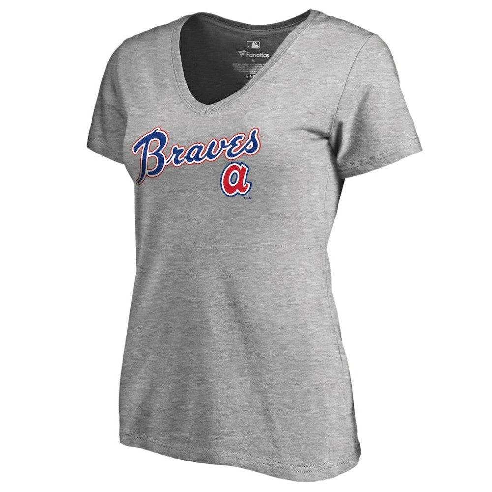 Atlanta Braves Women's Core Wahconah V-Neck T-Shirt - MLB T-shirts