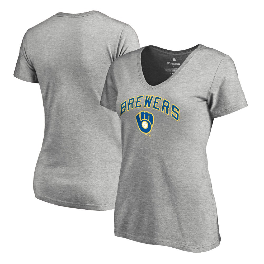 Milwaukee Brewers Women's Core Wahconah V-Neck T-Shirt - MLB T-shirts