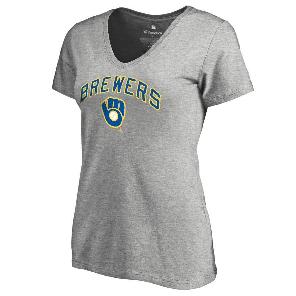 Milwaukee Brewers Women's Core Wahconah V-Neck T-Shirt - MLB T-shirts