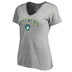 Milwaukee Brewers Women's Core Wahconah V-Neck T-Shirt - MLB T-shirts