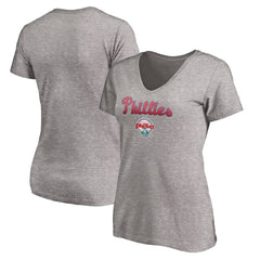 Philadelphia Phillies Women's Core Wahconah V-Neck T-Shirt - MLB T-shirts