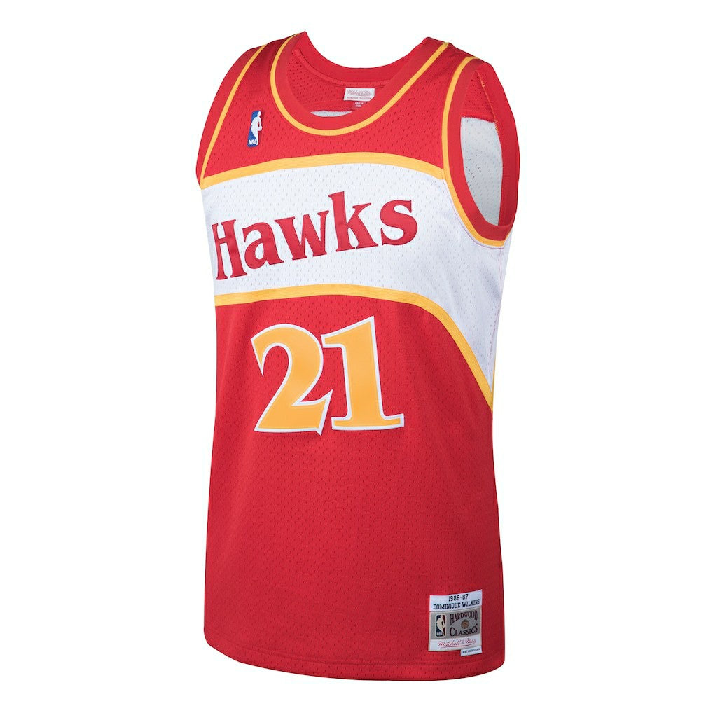 Red Dominique Wilkins Atlanta Hawks 1986/87 Hardwood Classics Swingman Jersey | NBA