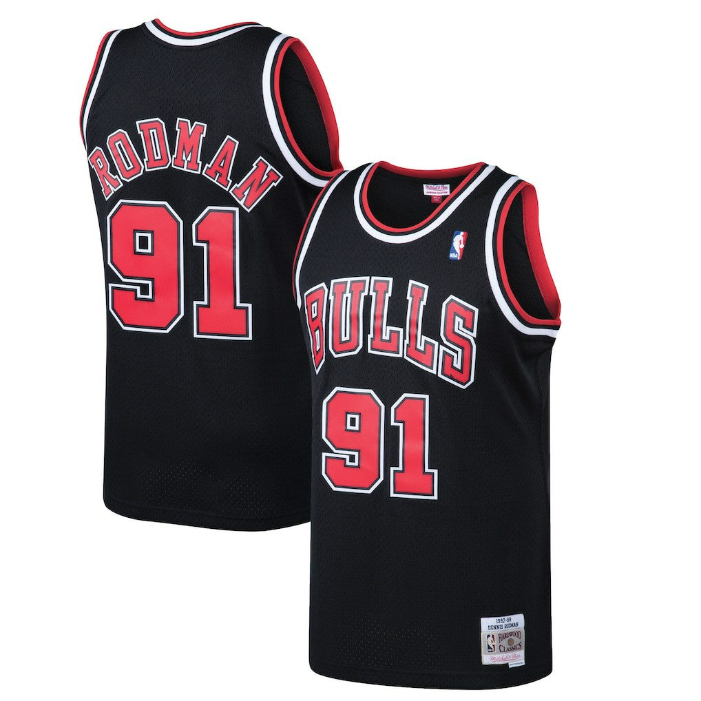 Black Dennis Rodman Chicago Bulls 1997/98 Hardwood Classics Swingman Jersey sale | NBA
