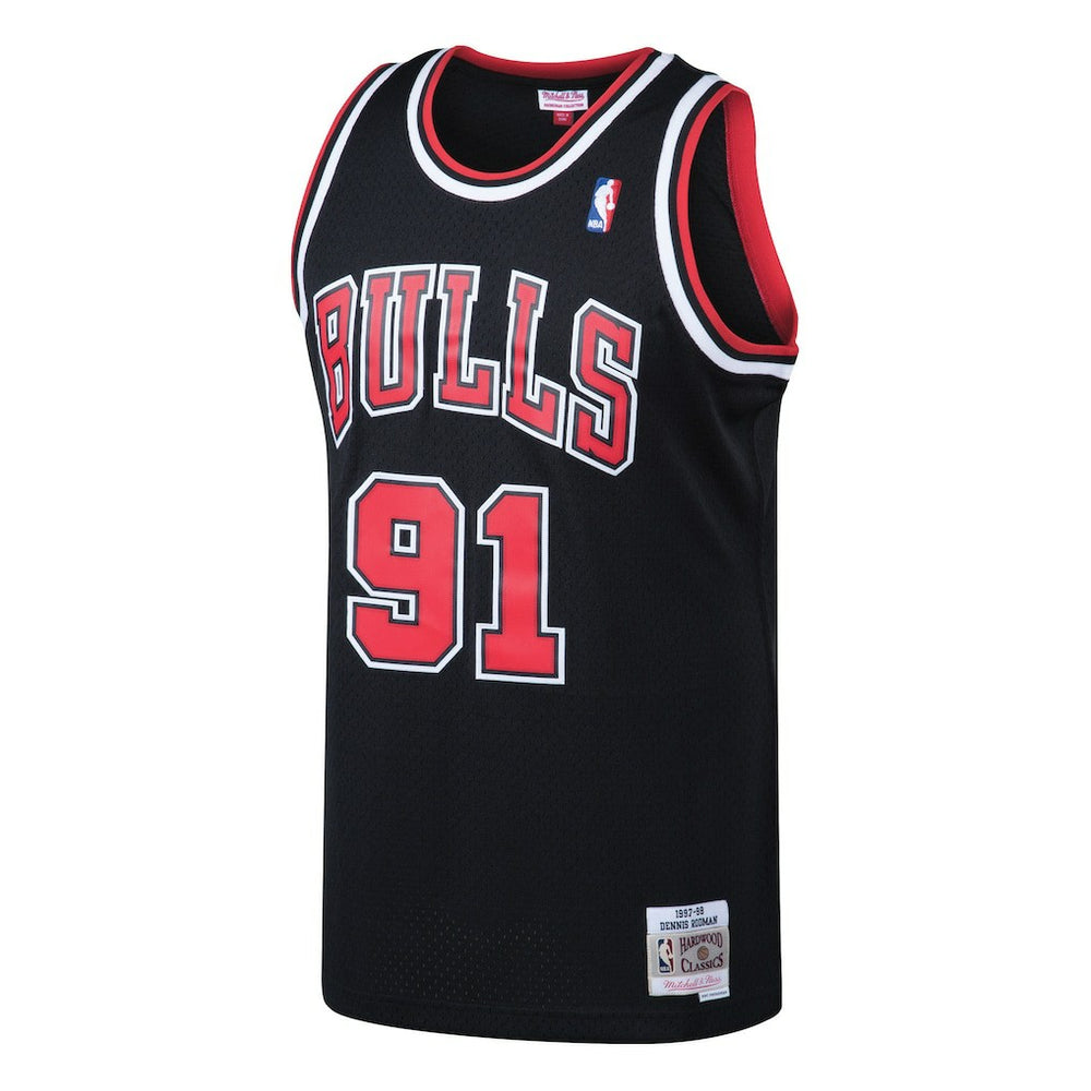 Black Dennis Rodman Chicago Bulls 1997/98 Hardwood Classics Swingman Jersey sale | NBA
