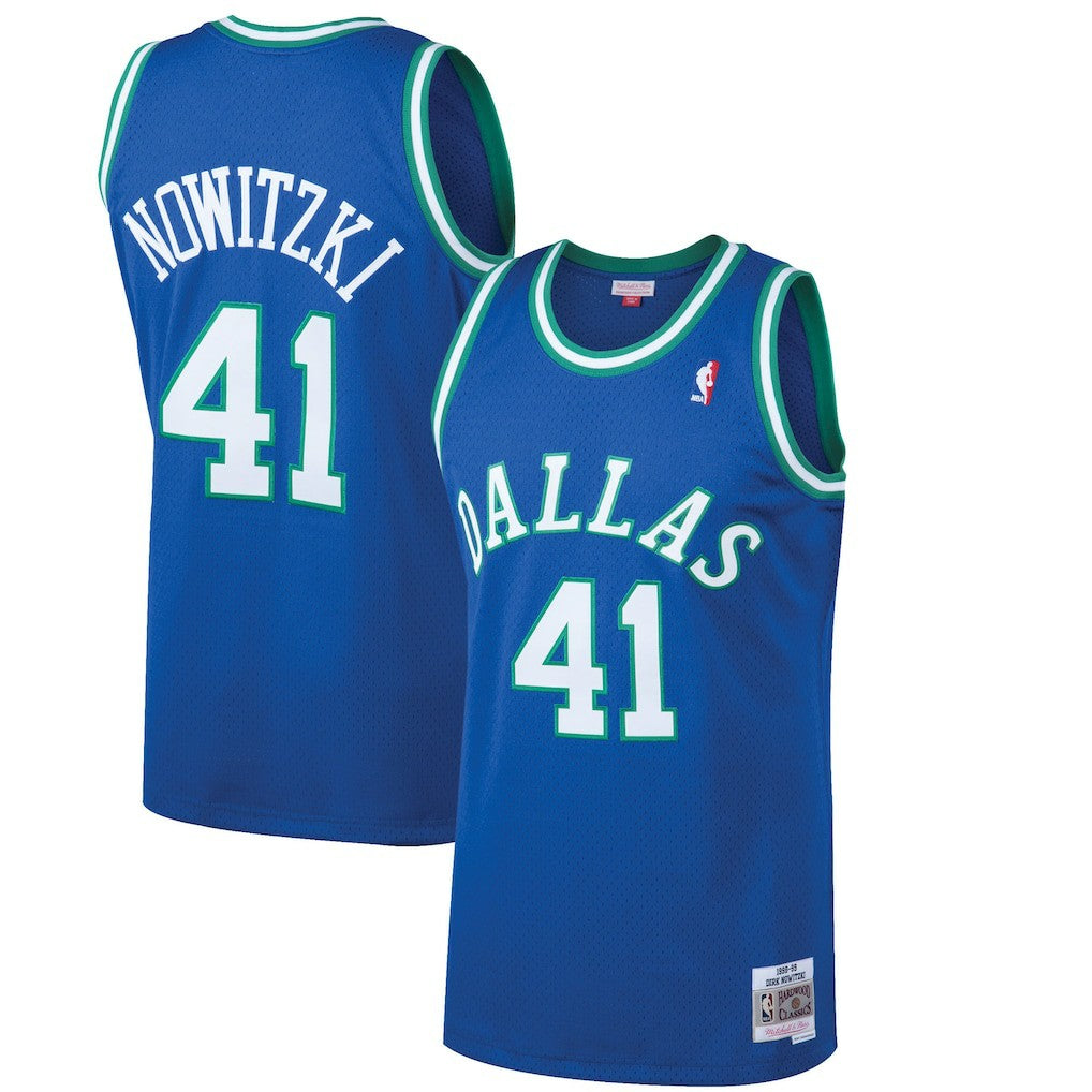 Blue Dirk Nowitzki Dallas Mavericks 1998/99 Hardwood Classics Swingman Jersey sale | NBA
