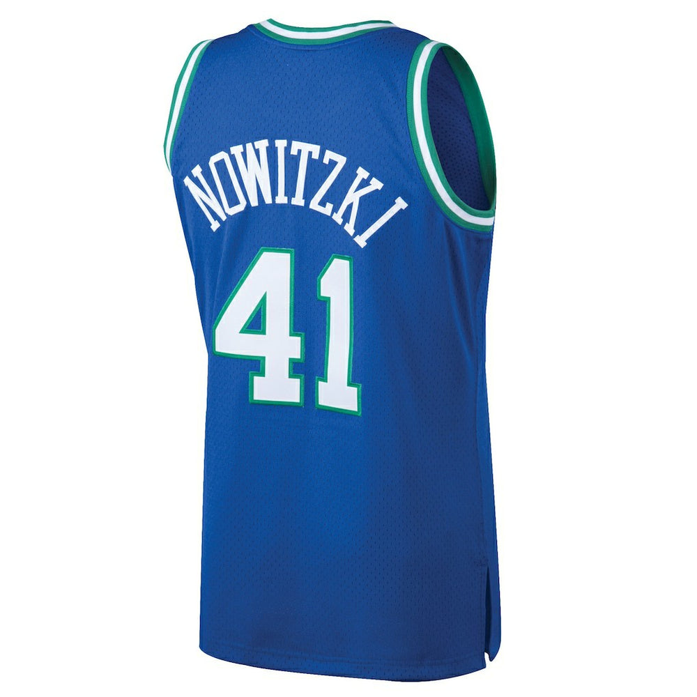 Blue Dirk Nowitzki Dallas Mavericks 1998/99 Hardwood Classics Swingman Jersey sale | NBA