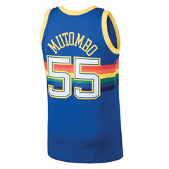 Blue Dikembe Mutombo Denver Nuggets 1991/92 Hardwood Classics Swingman Jersey sale | NBA