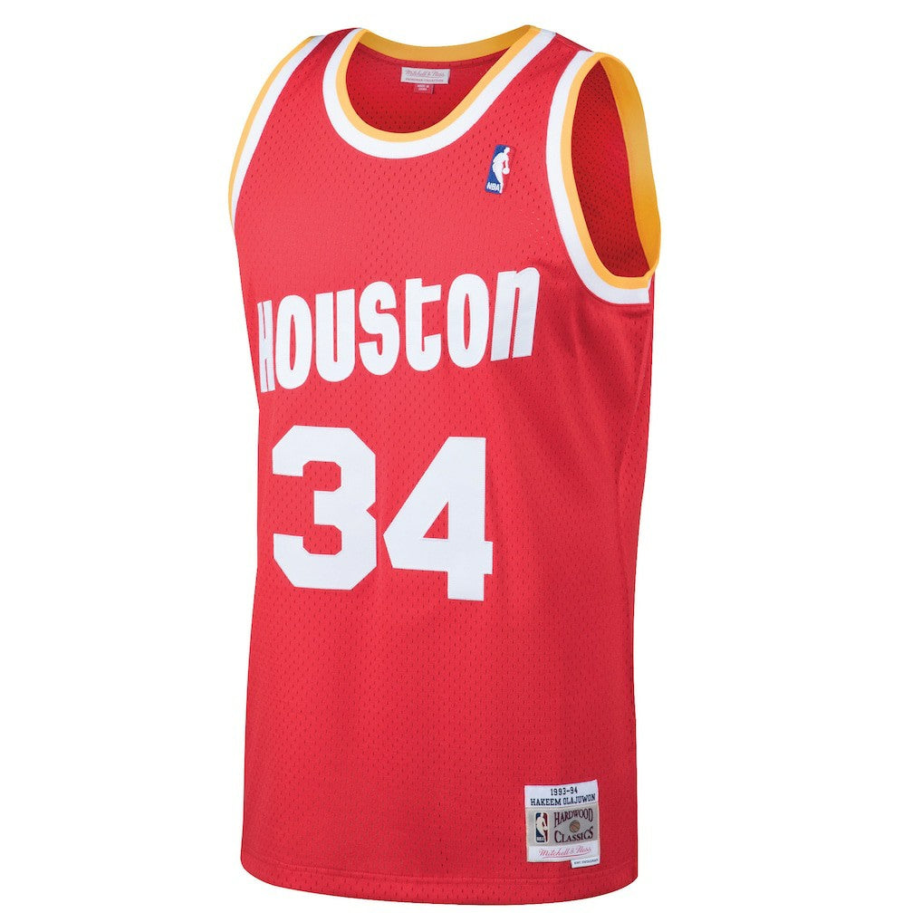 Red Hakeem Olajuwon Houston Rockets 1993/94 Hardwood Classics Swingman Jersey | NBA